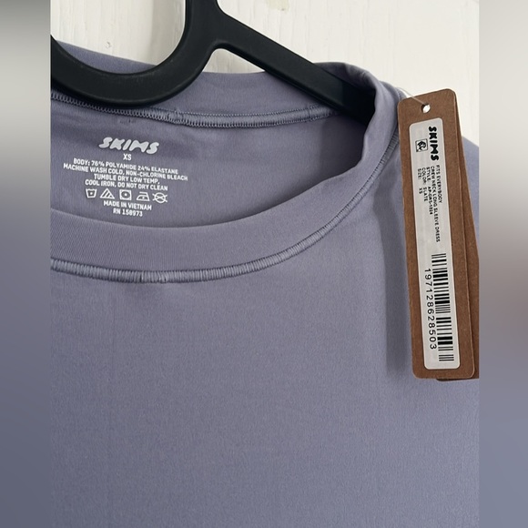 NWT Skims long sleeve crew neck dress Slate - Picture 4 of 4